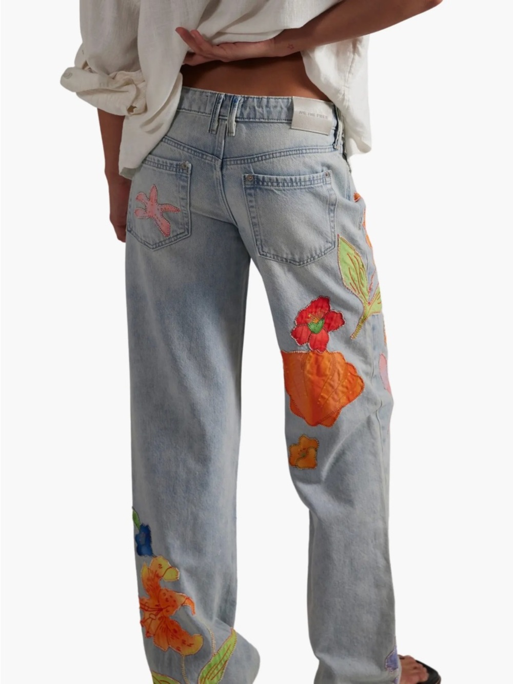 Free People We the Free Surfside Patchwork Jeans Size 29 NWT - Picture 4 of 12